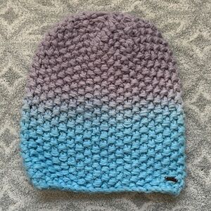 Free People Sky Blue Ombré Knit Slouchy Hat